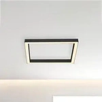 Deckenleuchte PURE, PURE Lines Square, dimmbar, Schwarz, f&uuml;r Wohnzimmer, Metall,