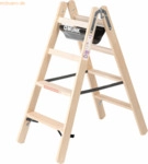 Munk Stehleiter Holz 33808 beidseitig 2x4 Stufen