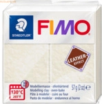 6 x Staedtler Modelliermasse Fimo Kunststoff 57g leather-effekt elfenb