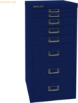Bisley Schubladenschrank 8 Sch&uuml;be HxBxT 590x278x380mm oxfordblau