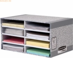 5 x Bankers Box Schreibtischmanager A4 8 F&auml;cher BxHxT 49x26x31cm grau