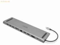 Assmann DIGITUS 11-Port USB-C Dock, grey, 2x HDMI, VGA