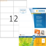 HERMA Etiketten 105,0x48,0mm naturwei&szlig; RC A4 VE=80 Blatt