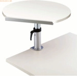 Maul Ergonomisches Tischpult Klemmfu&szlig; Platte wei&szlig;