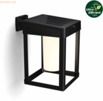 Signify Philips Outdoor A-Label Solar Camill Wandleuchte eckig matt sw