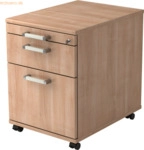 mcbuero.de Rollcontainer 58cm 1 Schub 1 H&auml;ngeregistratur Schloss Chrom