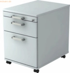 mcbuero.de Rollcontainer 58cm 1 Schub 1 H&auml;ngeregistratur Schloss Chrom