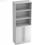 mcbuero.de Regal 5 OH 80x42x200,4cm 2 T&uuml;ren unten Sockelblende Griff R