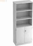 mcbuero.de Regal 5 OH 2 OH 80x42x200,4cm T&uuml;ren Sockelblende Griff SG W