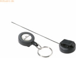 Durable Ausweishalter mit Schl&uuml;sselring 60cm anthrazit VE=10 St&uuml;ck