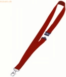 Durable Textilband 20mm mit Karabiner 44cm rot VE=10 St&uuml;ck