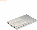 Durable Visitenkarten-Box Business Card Box f&uuml;r 15 Karten metallic sil