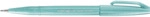 10 x Pentel Kalligrafiestift Sign Pen Brush - Pinselspitze azurblau.