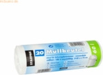 Papstar M&uuml;llbeutel 12104 72x60cm 60l LDPE wei&szlig; 20 St&uuml;ck