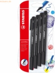 10 x Stabilo Filzschreiber pointMax 0,8 mm schwarz Blisterkarte VE=4 S