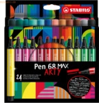 Stabilo Fasermaler Pen 68 Max Keilspitze Etui Arty VE=24 Stifte