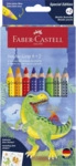 FABER-CASTELL Buntstifte Jumbo GRIP Dino - 8+2 Farben Kartonetui inkl.