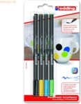 10 x Edding Porzellan-Pinselstift edding 4200 1-4mm schwarz, gelb, hel