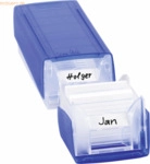 Brunnen Karteibox Twin Boxx A8 quer incl. Karten mittelblau