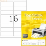 TopStick Universal-Etiketten Papier wei&szlig; selbstklebend 99,1x33,9mm 100