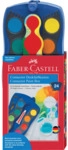 FABER-CASTELL CONNECTOR Farbkasten - 24 Farben inkl. Deckwei&szlig; blau.