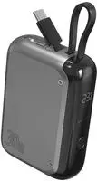4Smarts 4smarts Powerbank Pocket mit USB-C Kabel 10000mAh, spacegrau