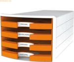 HAN Schubladenbox Impuls A4/C4 4 offene Schubladen wei&szlig;/Trend Colour o