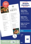 Avery Zweckform Papier Inkjet A4 200g beidseitig matt 50 Blatt