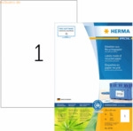 HERMA Etiketten 210,0x297,0mm naturwei&szlig; RC A4 VE=80 Blatt