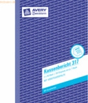 Avery Zweckform Formularbuch Kassenbericht A5 vorgelocht 2x50 Blatt mi