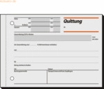 10 x Sigel Quittung A6 quer Recycling-Papier mit Blaupapier und Sicher