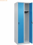 CP Spind Classic PLUS 2 Abteile 1850x600x500mm lichtgrau/lichtblau