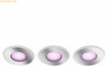 Signify Philips Hue White&Col. Amb. Xamento Einbauspot silber 3x4.2W