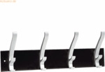 Unilux Garderobenhaken Cypres 4-fach schwarz/silber