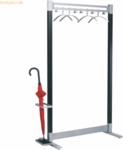 Kerkmann Reihengarderobe Montana HxBxT 170x100x46cm alusilber/schwarz