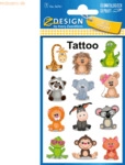 10 x Z-Design Kinder Tattoos Tattoofolie Koala Frosch Giraffe usw. bun