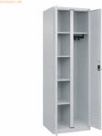 CP Garderobenschrank Classic PLUS 2 Abteile 1850x600x500mm lichtgrau/l