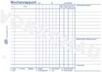 Avery Zweckform Formularbuch Wochenrapport A5 VE=100 Blatt