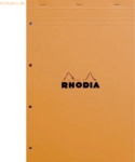 Rhodia Notizblock Rhodia Nr. 20 A4+ kariert 80 Blatt gelocht orange