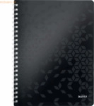 6 x Leitz Collegeblock Wow A4 PP liniert holzfrei 80 Blatt schwarz