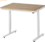 Rau Arbeitstisch 1000x800x720-1120 elektrisch B-Platte 25mm lichtgrau