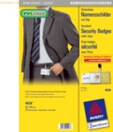 Avery Zweckform Namensschilder 85x54 mm mit Clip 25 St&uuml;ck