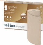 Satino K&uuml;chenrolle PureSoft 161050 2-lagig 4x64 Blatt braun