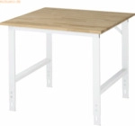 Rau Arbeitstisch 1000x1000x760-1080 B-Platte 25mm lichtgrau