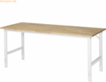 Rau Arbeitstisch 2000x800x760-1080 B-Platte 25mm lichtgrau