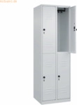 CP Spind Classic PLUS doppelt 2 Abteile 1850x600x500mm lichtgrau/licht