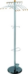 Alco Standgarderobe Metall mit Marmorfu&szlig; silber