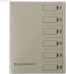 Bene Ordnungsmappe 83600GR DIN A4 6 F&auml;cher grau