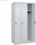 CP Spind Classic PLUS 3 Abteile 1850x900x500mm lichtgrau/lichtgrau