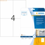 HERMA Inkjet-Etiketten A4 105,0x148,0mm wei&szlig; Folie VE=40 St&uuml;ck